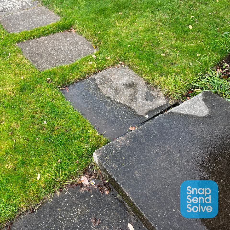 The photograph attached to this water leak report