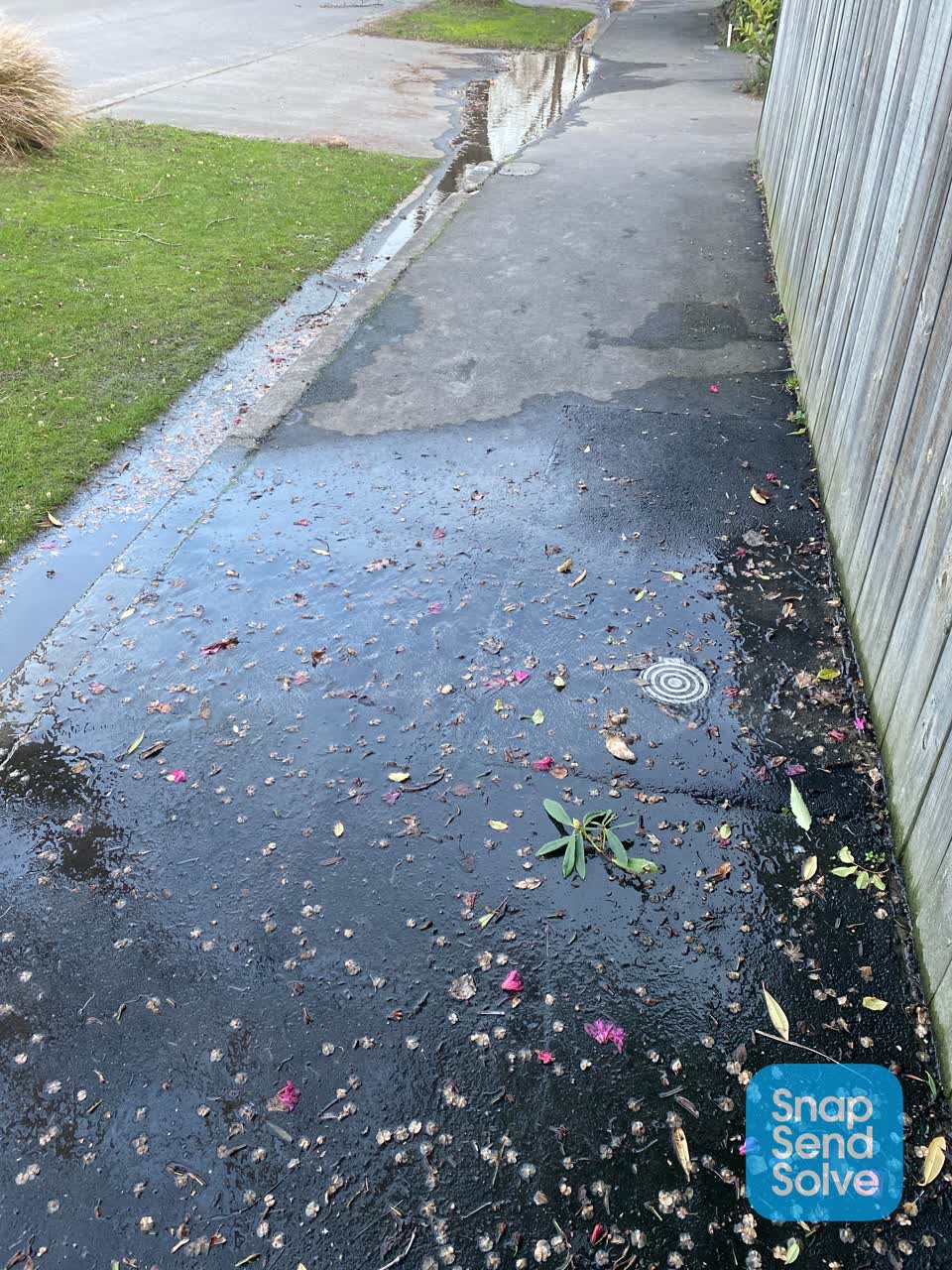 The photograph attached to this water leak report