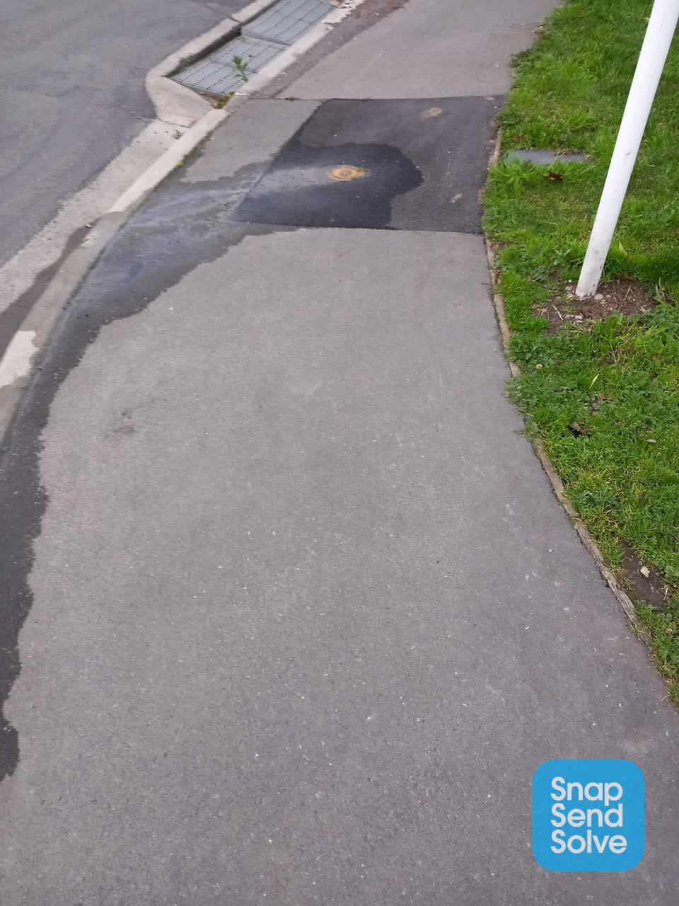 The photograph attached to this water leak report