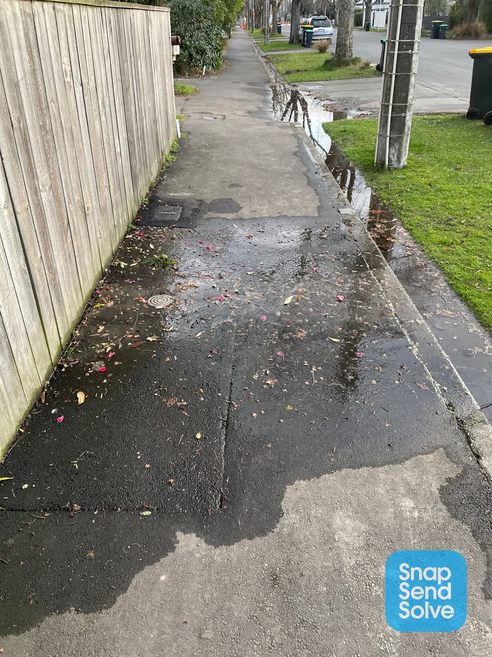 The photograph attached to this water leak report