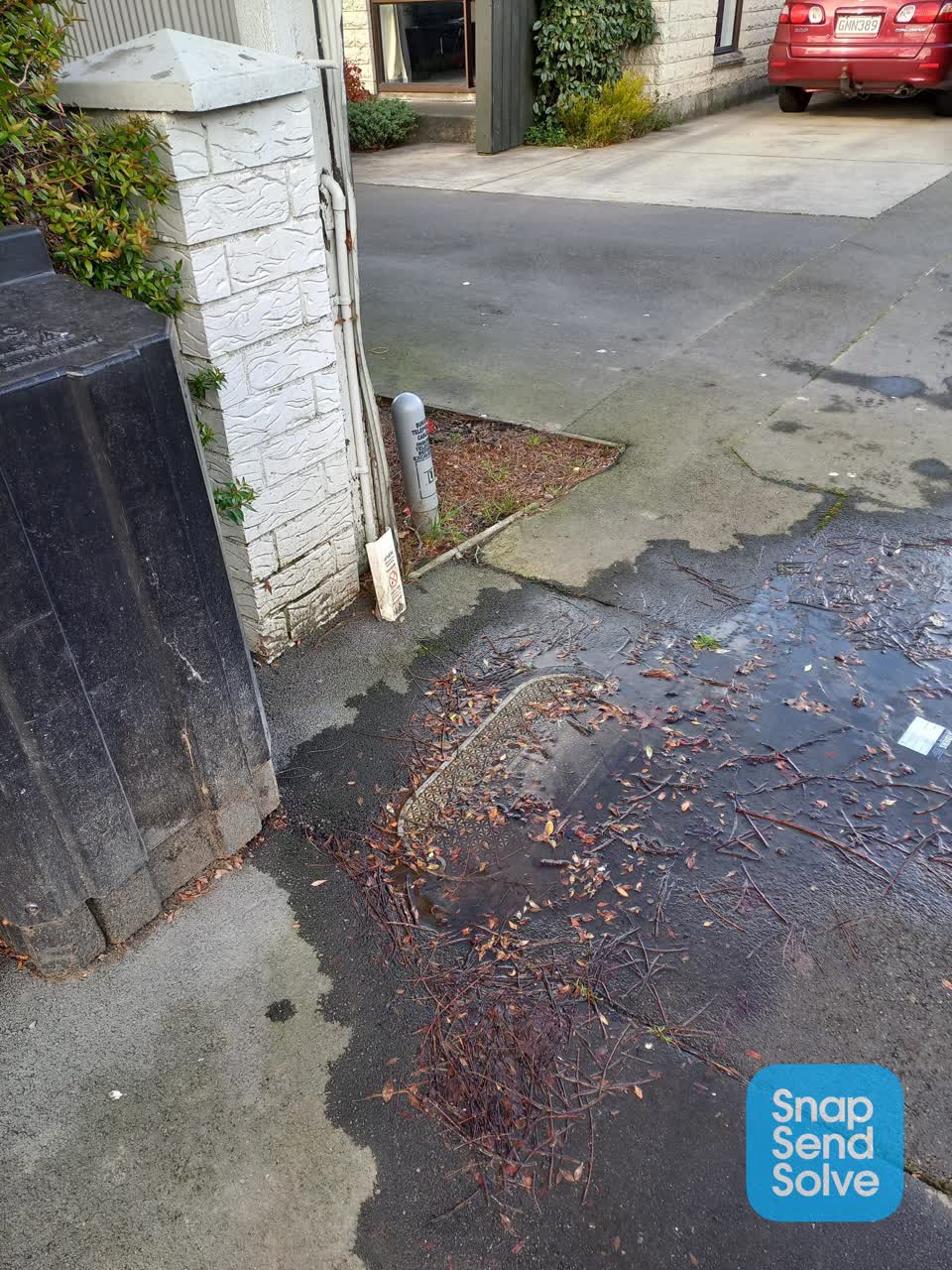 The photograph attached to this water leak report