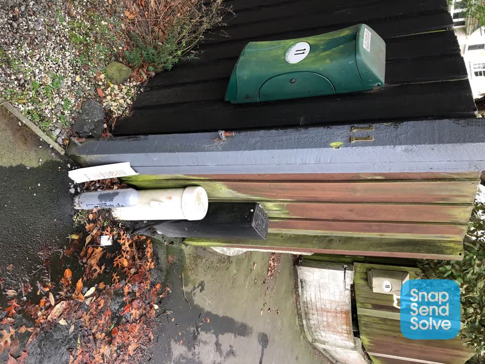 The photograph attached to this water leak report