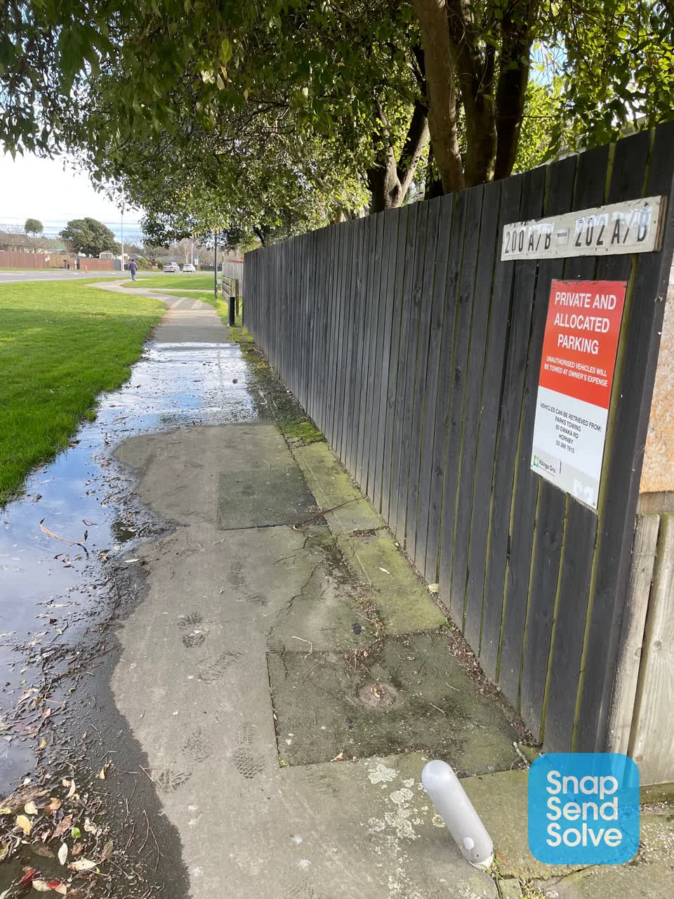 The photograph attached to this water leak report
