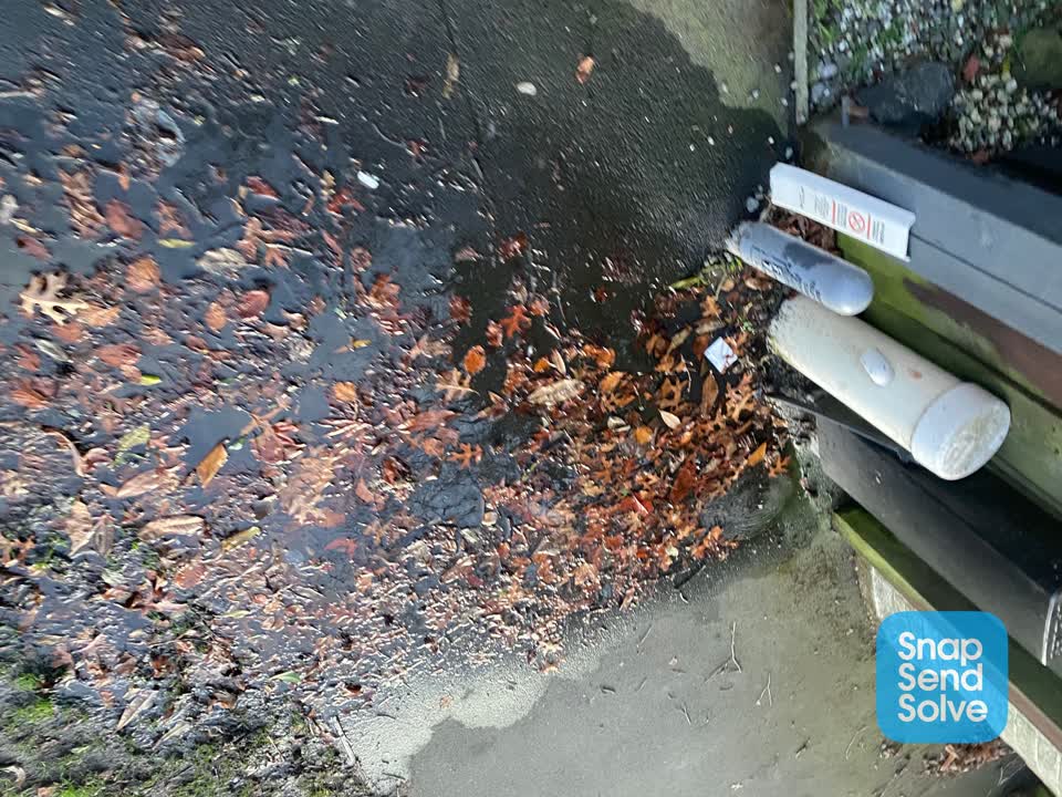 The photograph attached to this water leak report