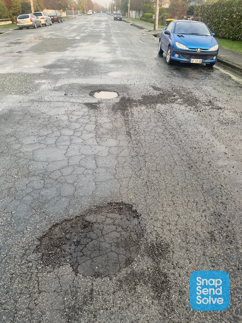 The photograph attached to this roading/streets report