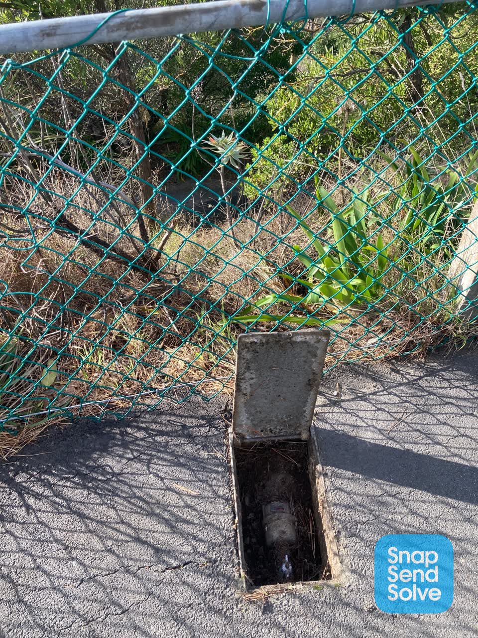 The photograph attached to this water leak report