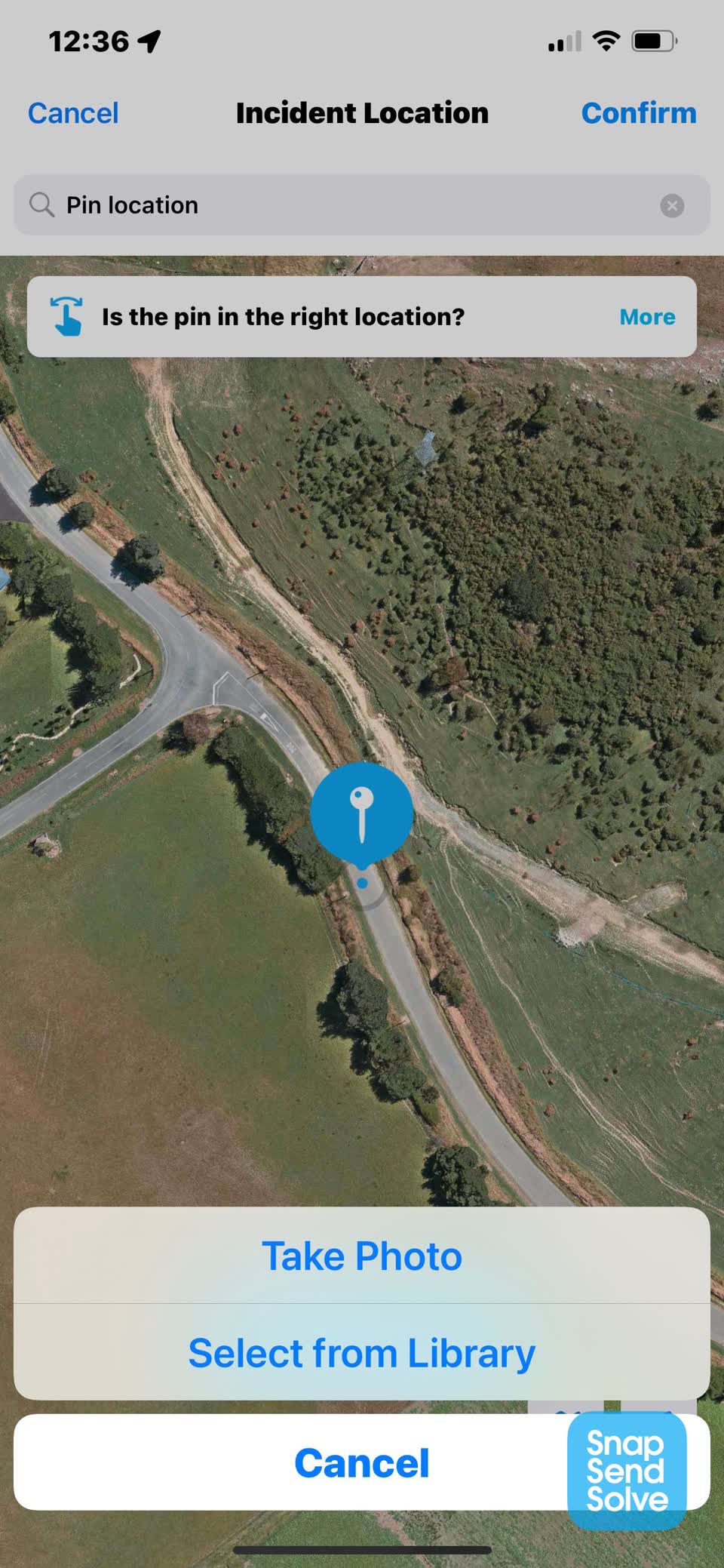 The photograph attached to this roading/streets report