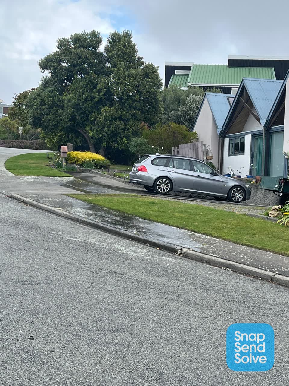 The photograph attached to this water leak report