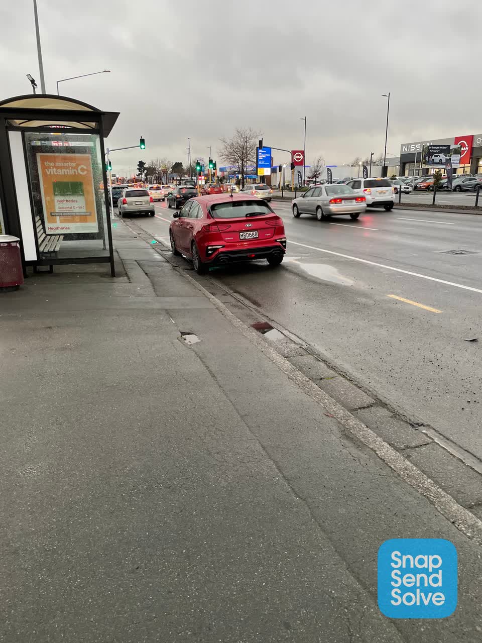 The photograph attached to this roading/streets report