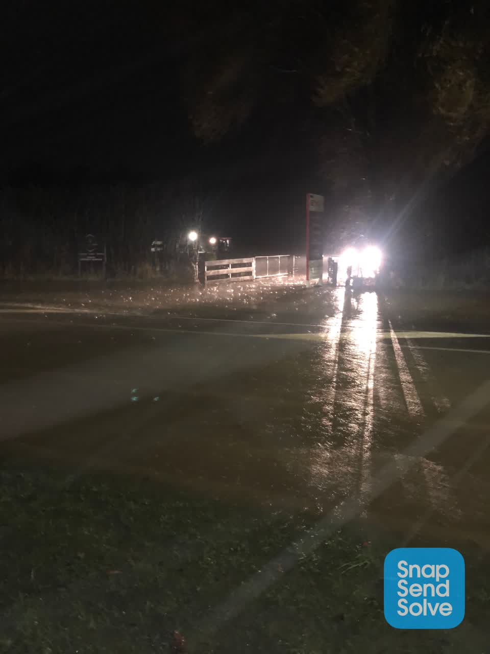 The photograph attached to this flooding report