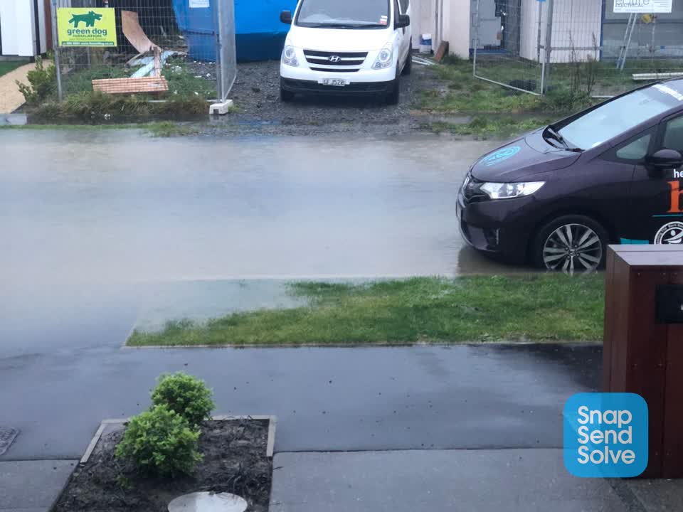The photograph attached to this flooding report