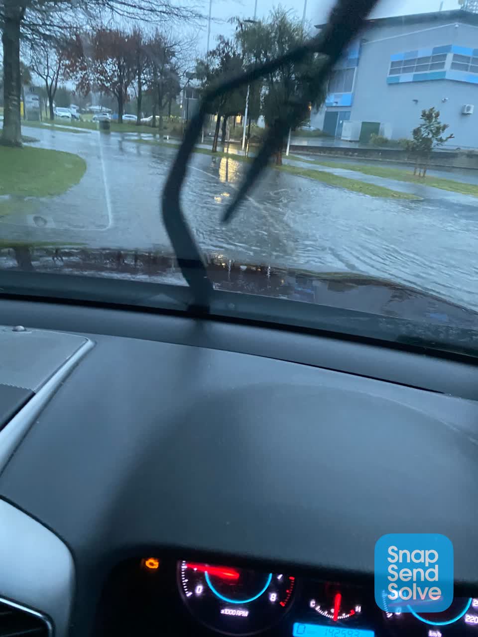The photograph attached to this flooding report