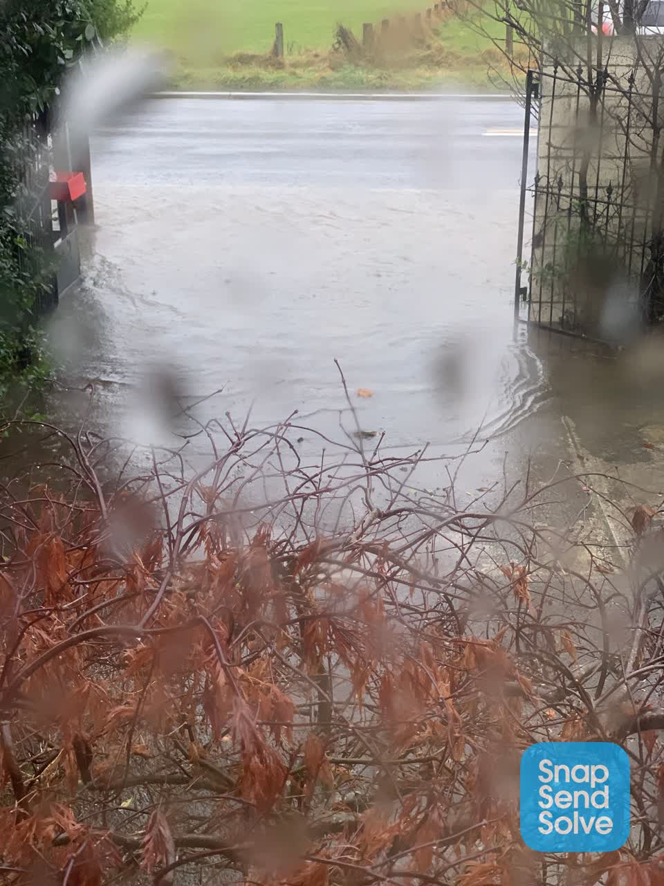 The photograph attached to this flooding report