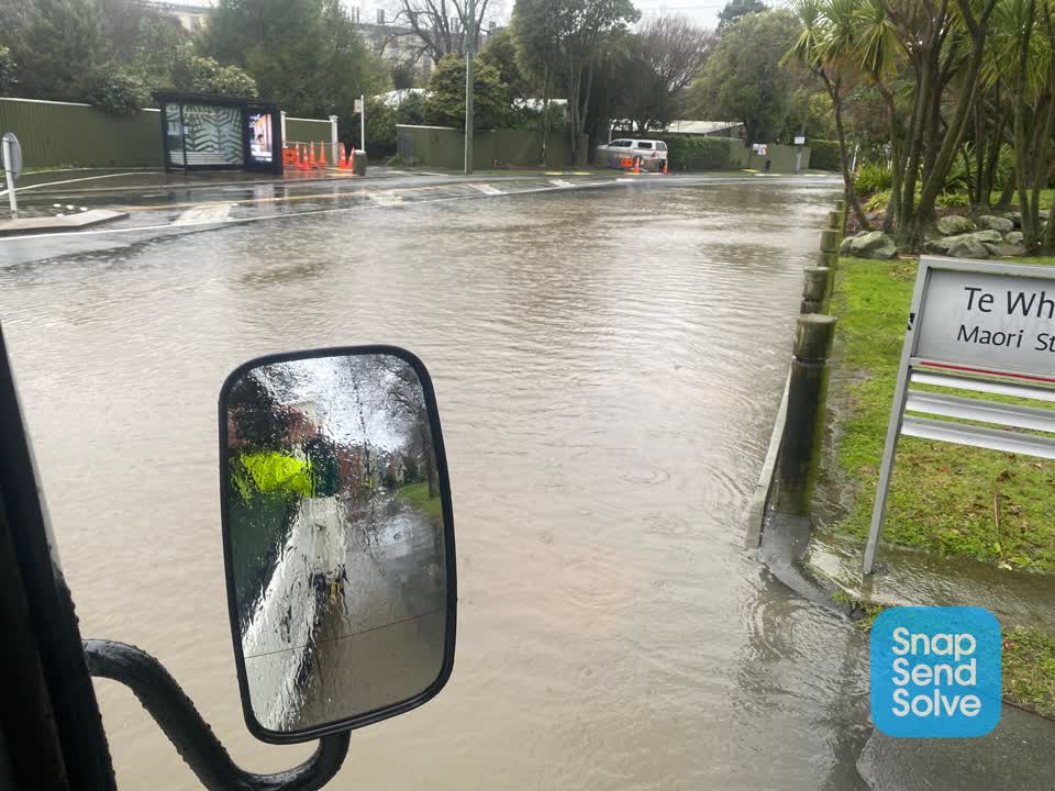 The photograph attached to this flooding report