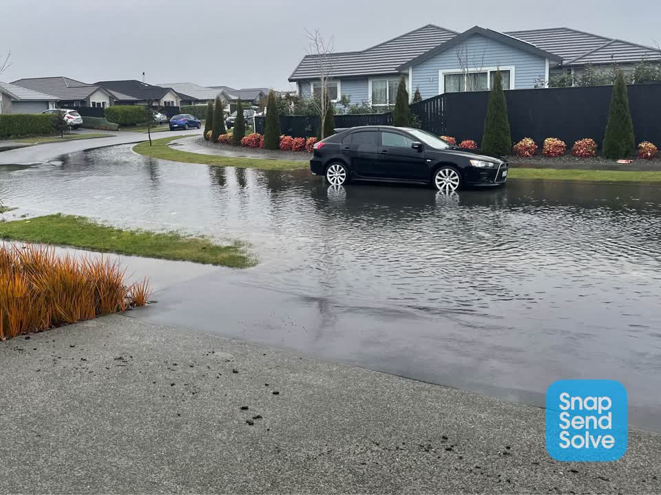The photograph attached to this flooding report