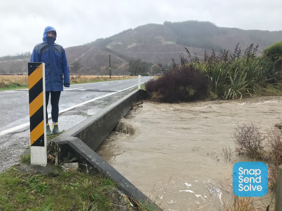 The photograph attached to this flooding report