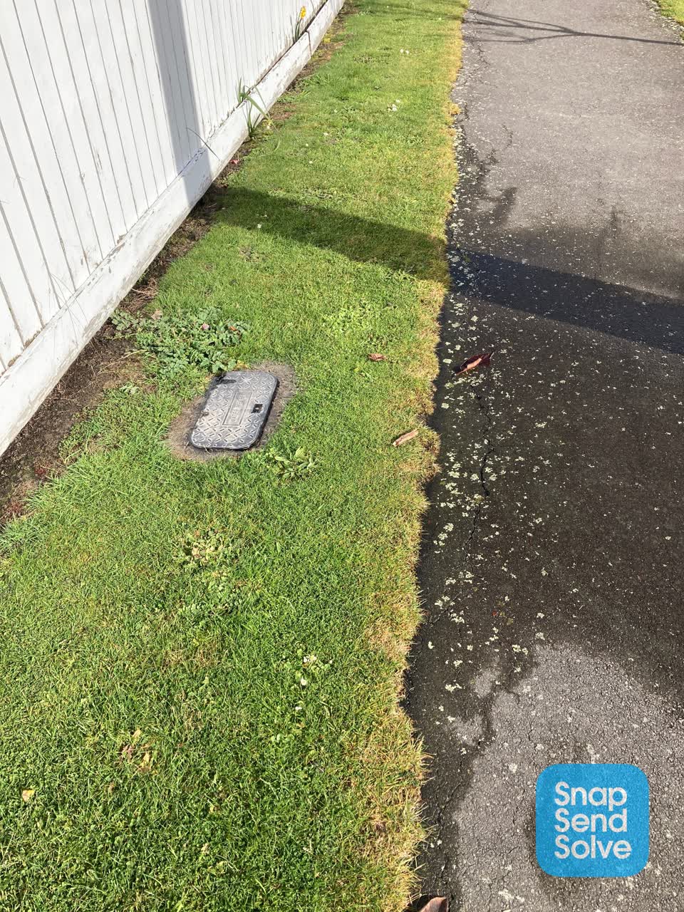 The photograph attached to this water leak report