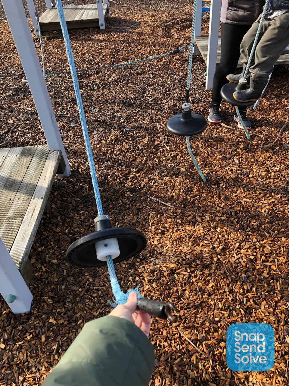 The photograph attached to this playground equipment report