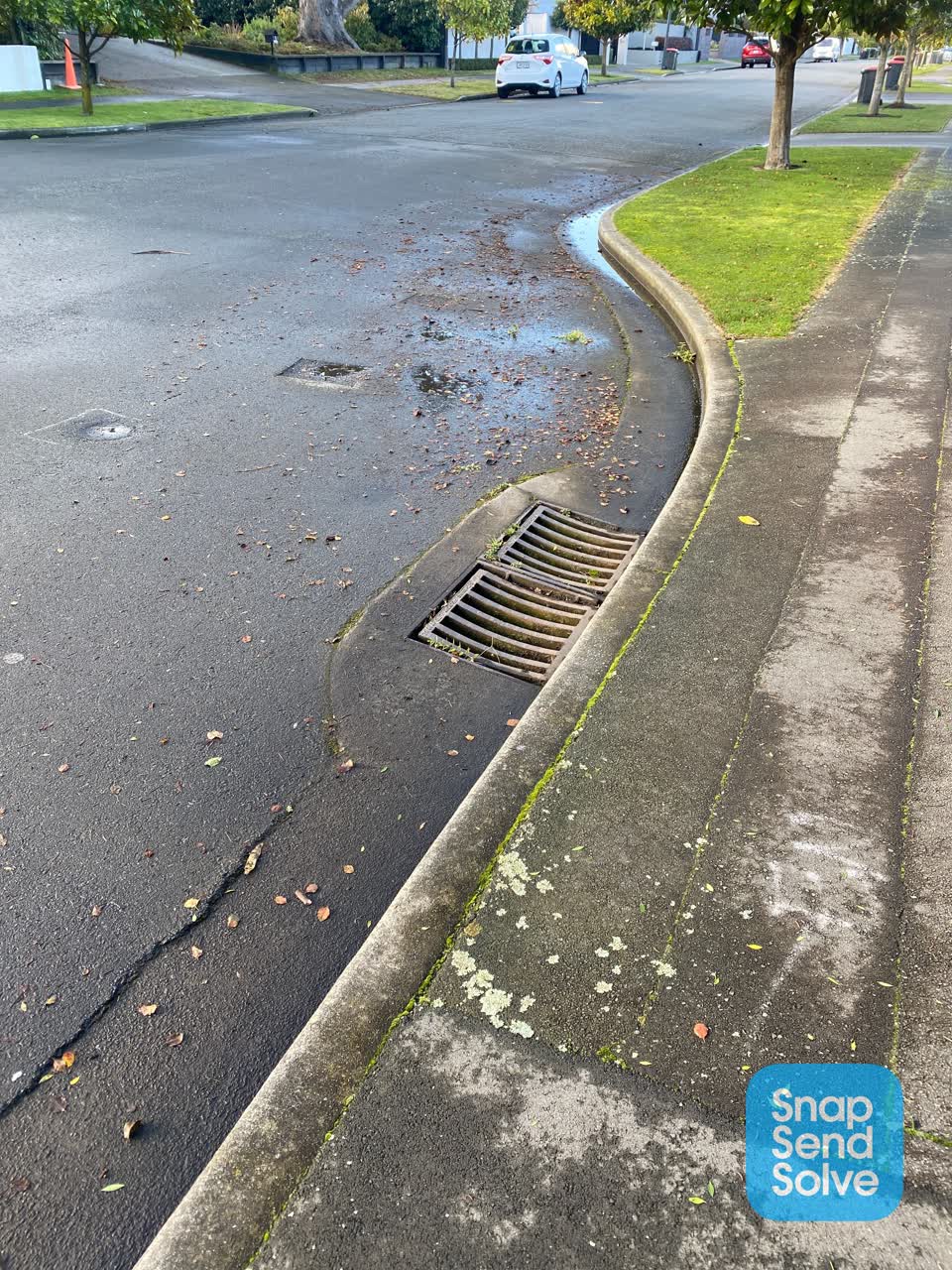 The photograph attached to this street gutters / storm water report
