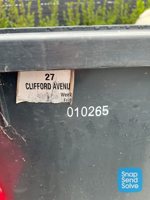Rubbish and Bins - General, a report photo
