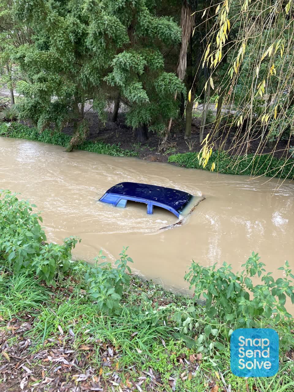 The photograph attached to this flooding report