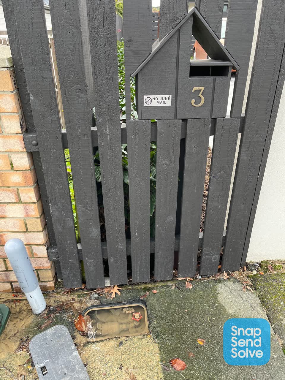 The photograph attached to this flooding report