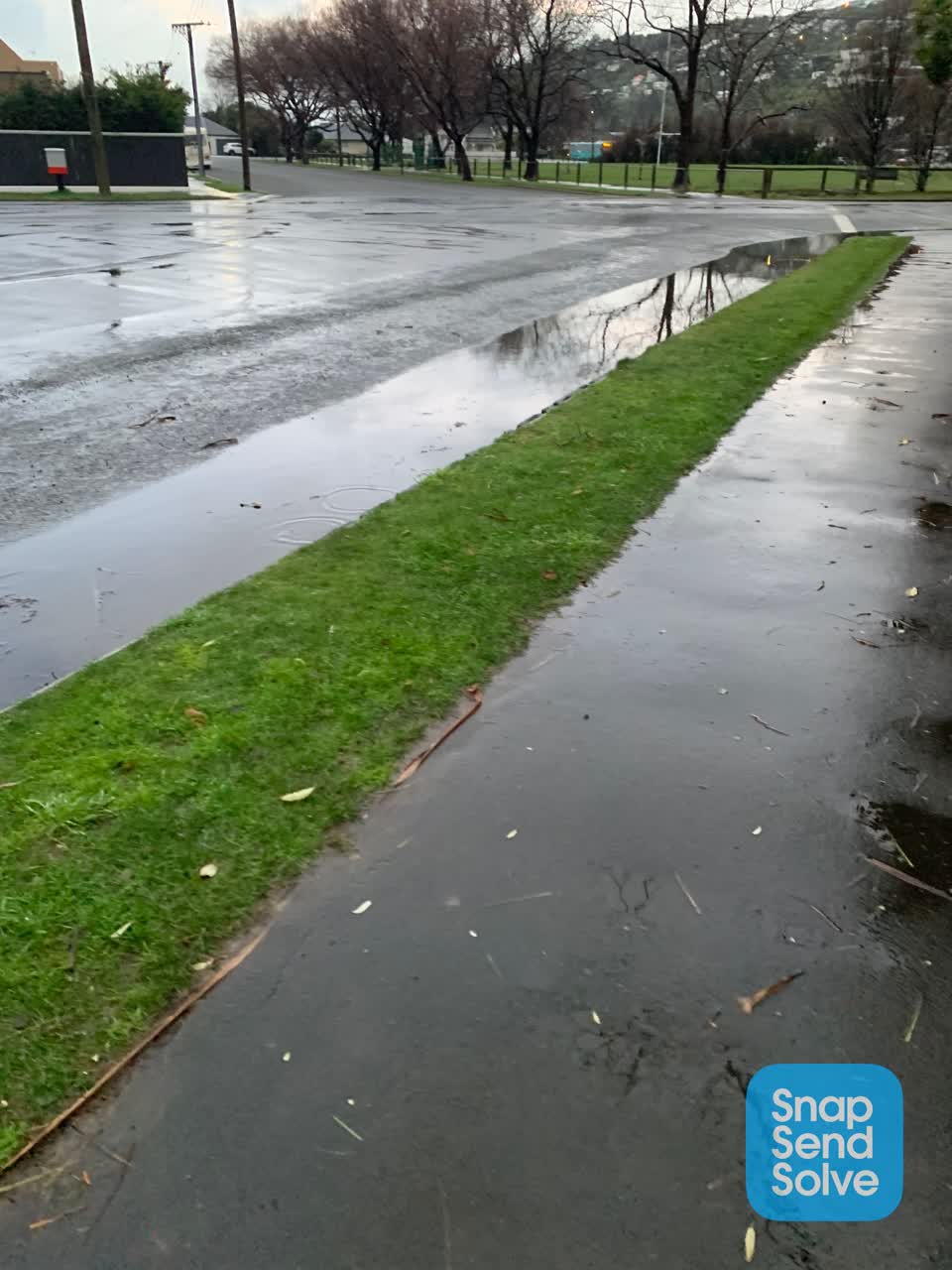 The photograph attached to this street gutters / storm water report