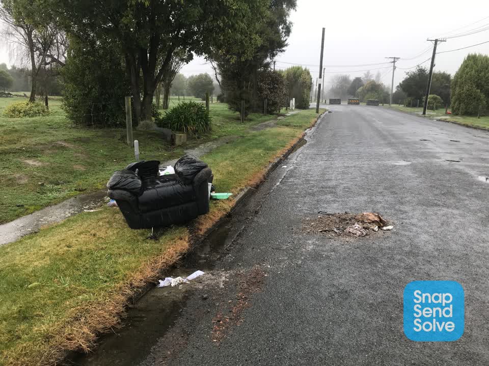 The photograph attached to this rubbish and bins - general report
