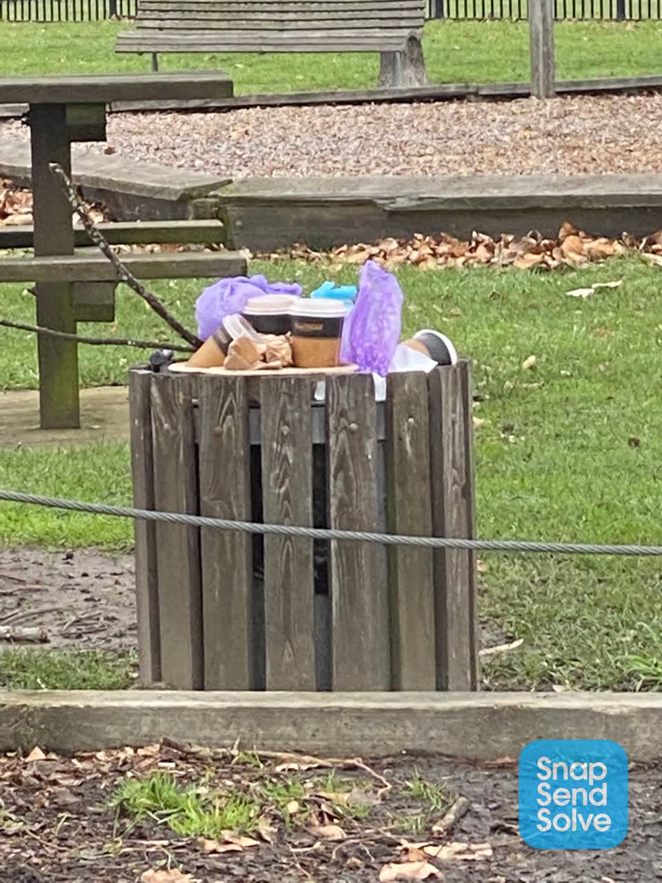 The photograph attached to this rubbish and bins - general report