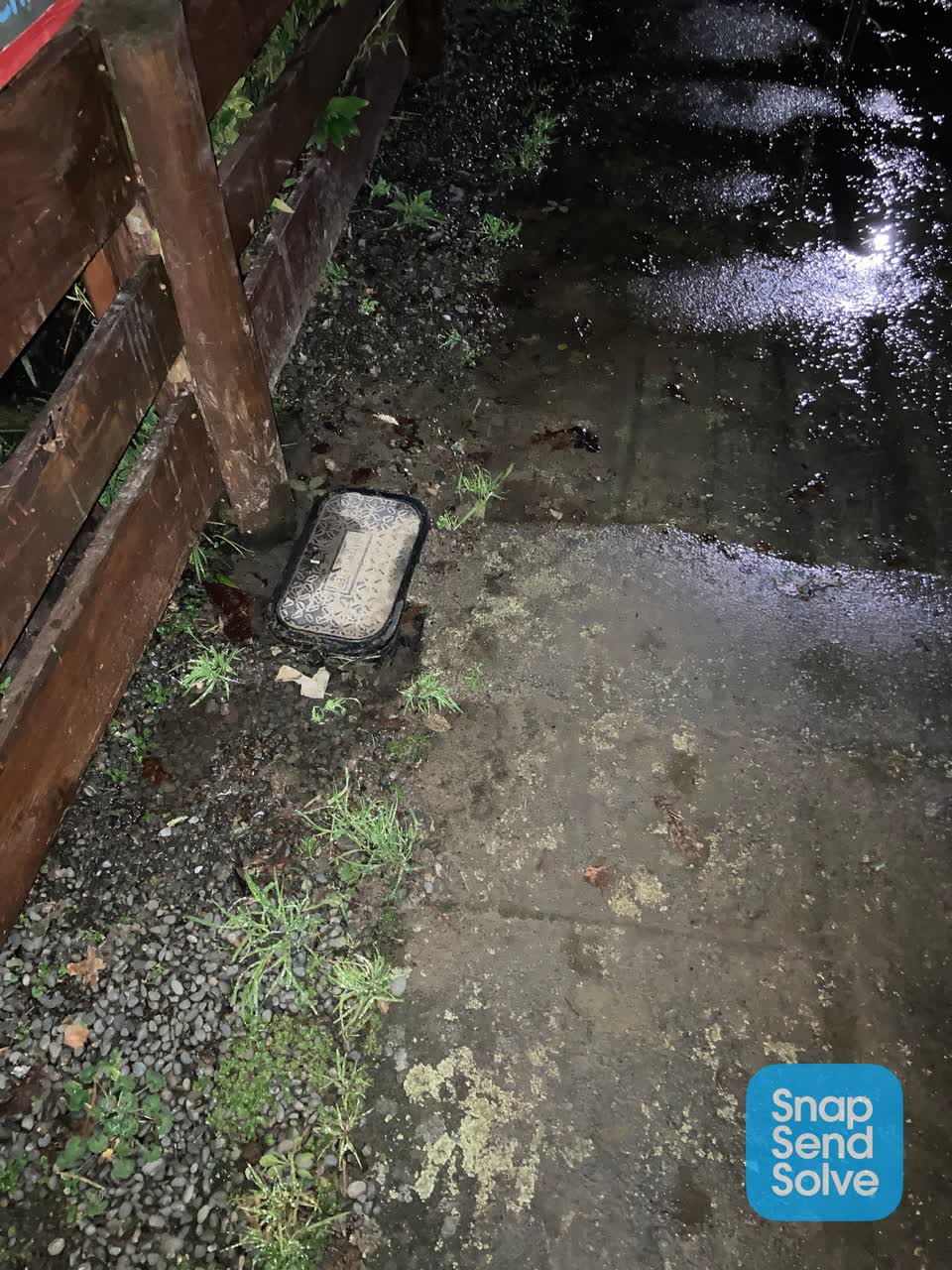 The photograph attached to this water leak report