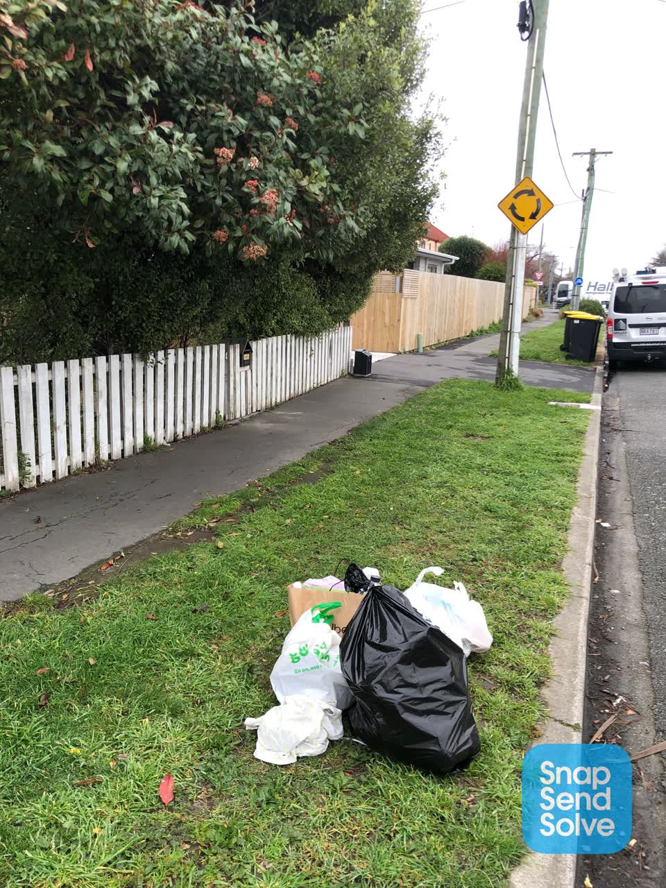 The photograph attached to this dumped rubbish report