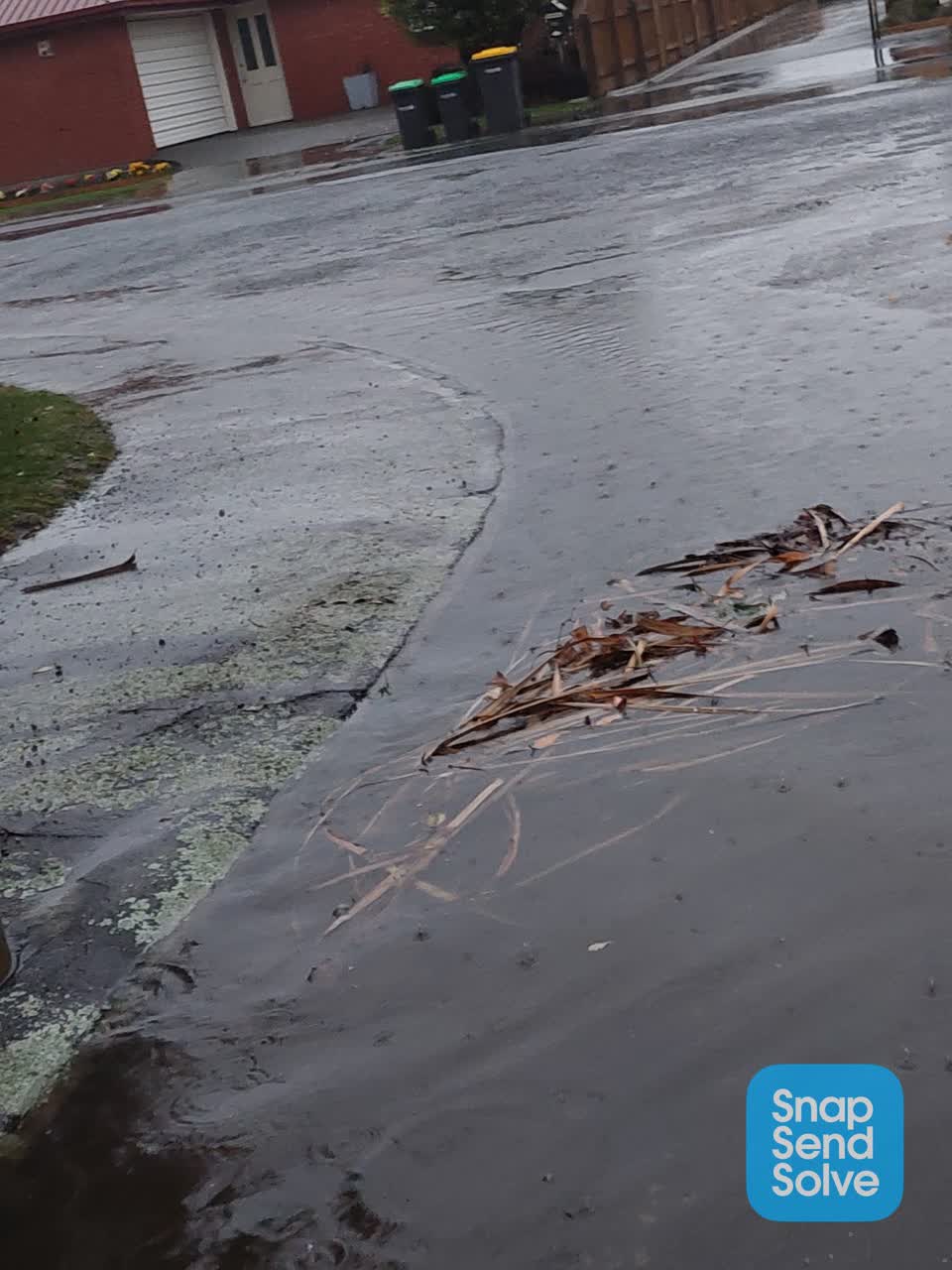 The photograph attached to this flooding report