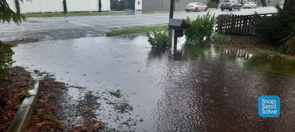 The photograph attached to this flooding report