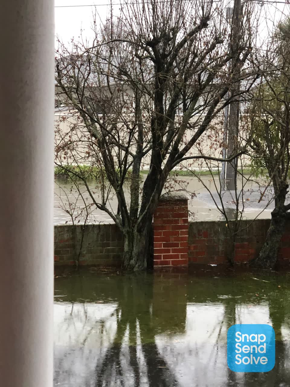 The photograph attached to this flooding report