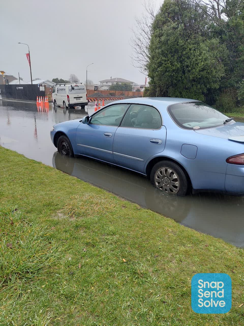 The photograph attached to this flooding report