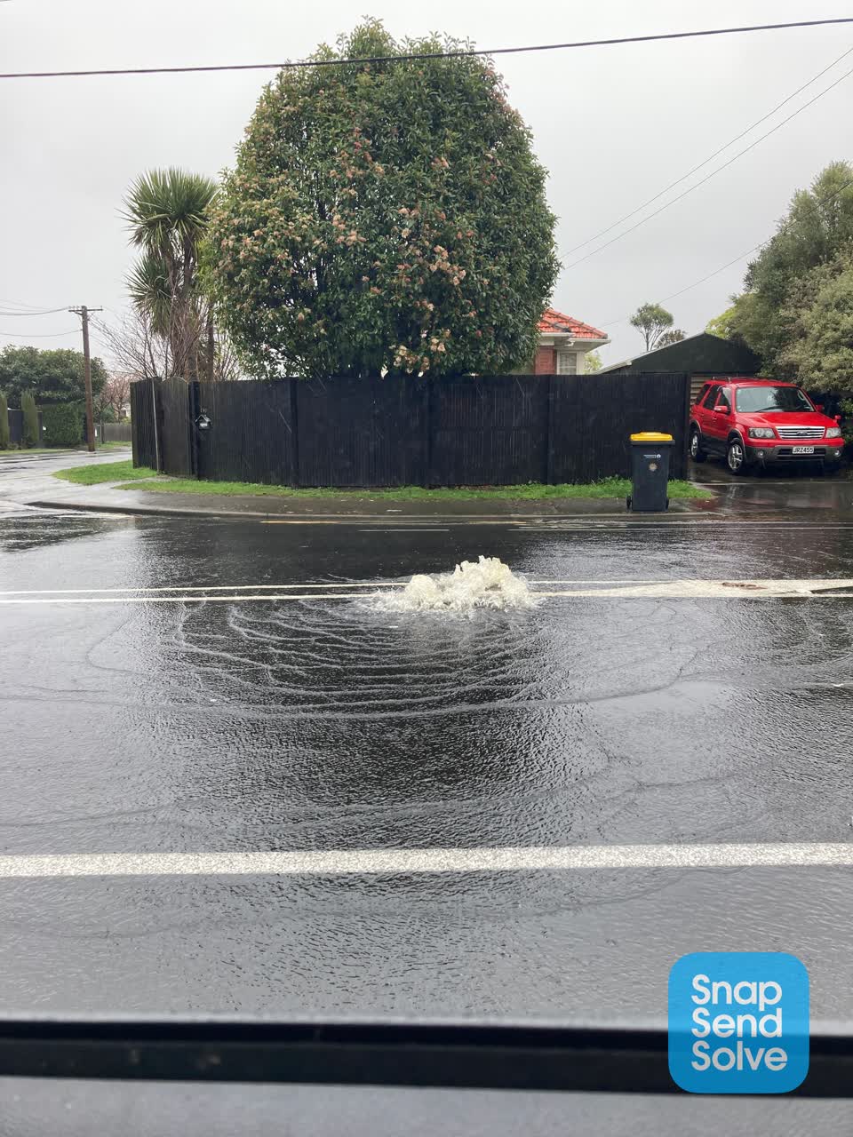 The photograph attached to this flooding report