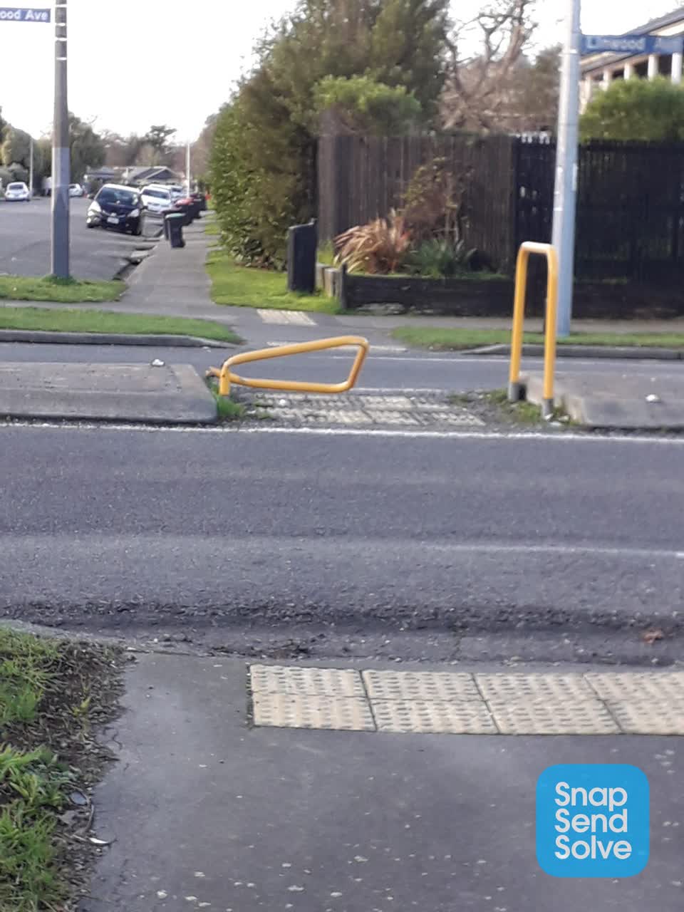 The photograph attached to this poles and signage - general report