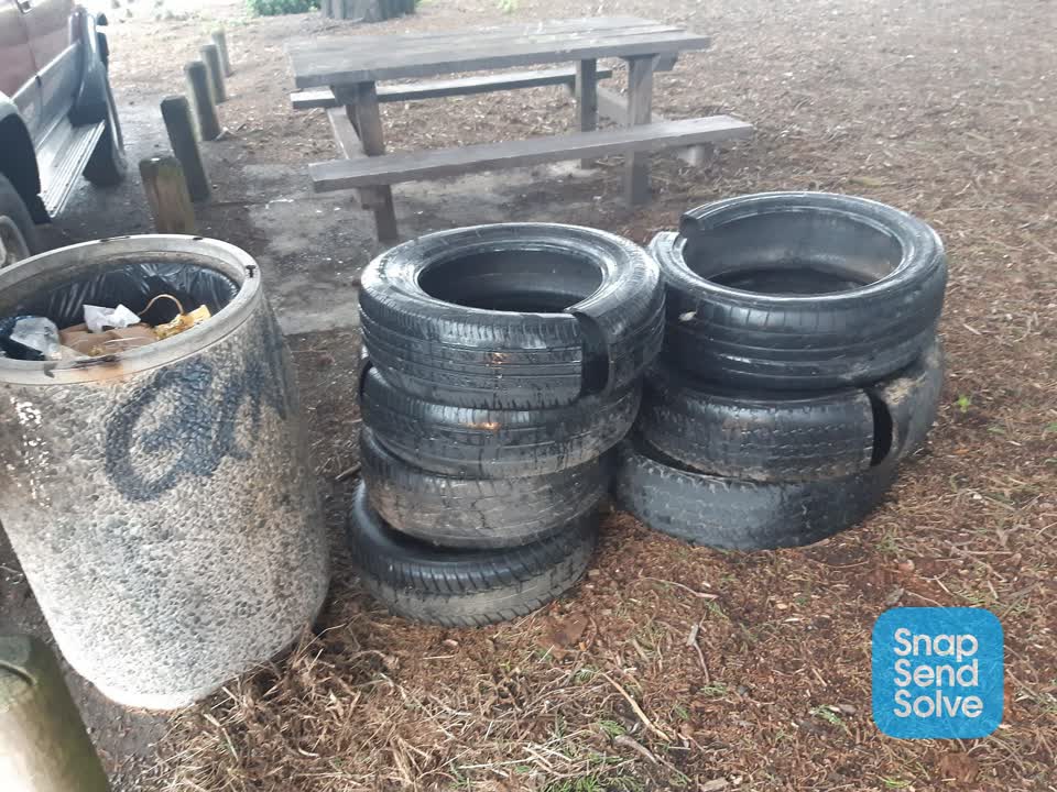 The photograph attached to this dumped rubbish report