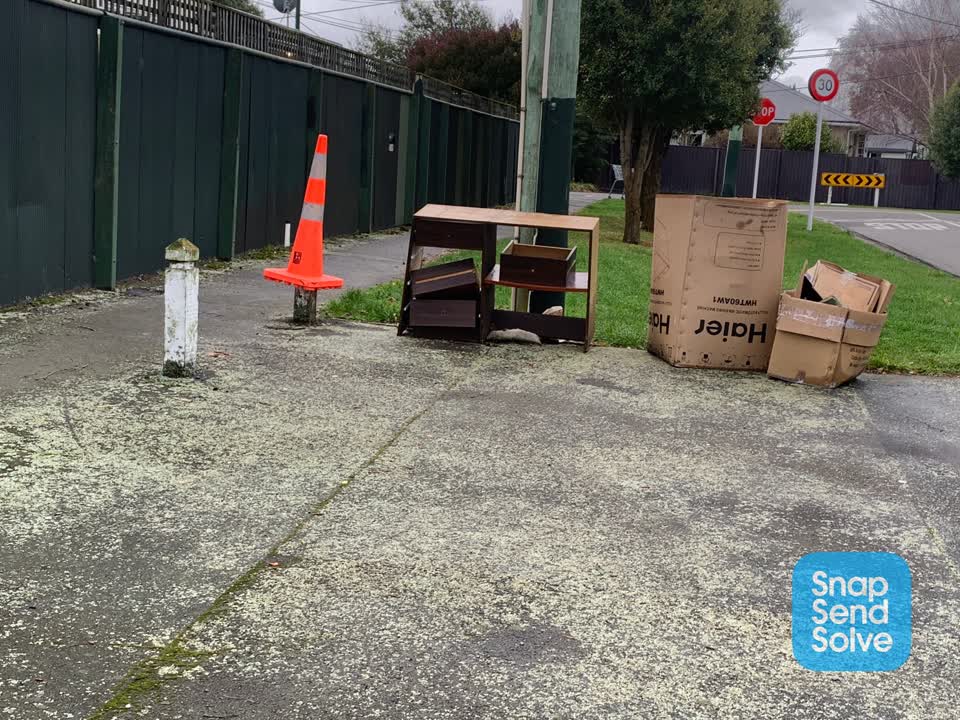 The photograph attached to this rubbish and bins - general report