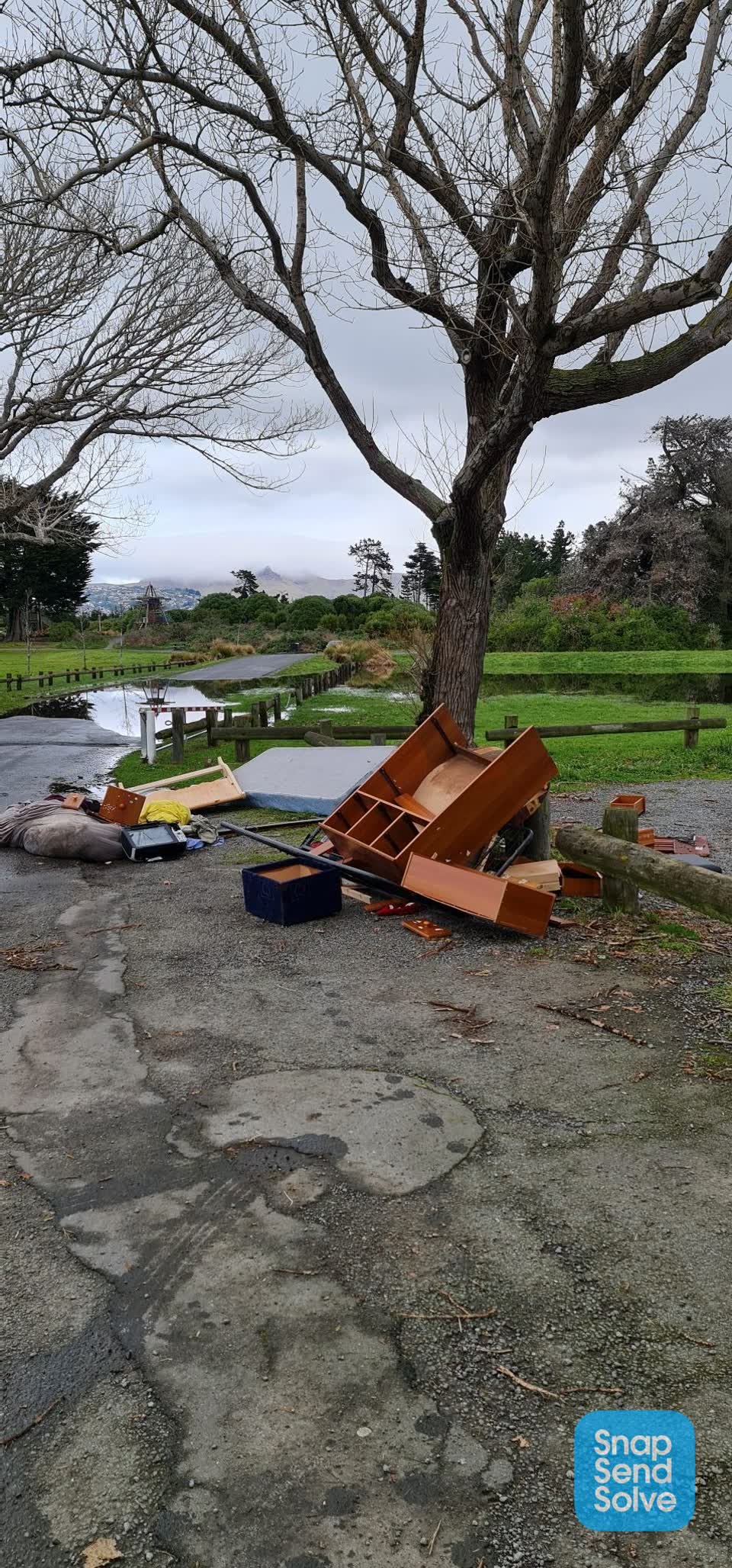 The photograph attached to this dumped rubbish report