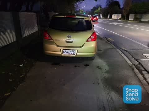 Hazard, vehicle, a report photo