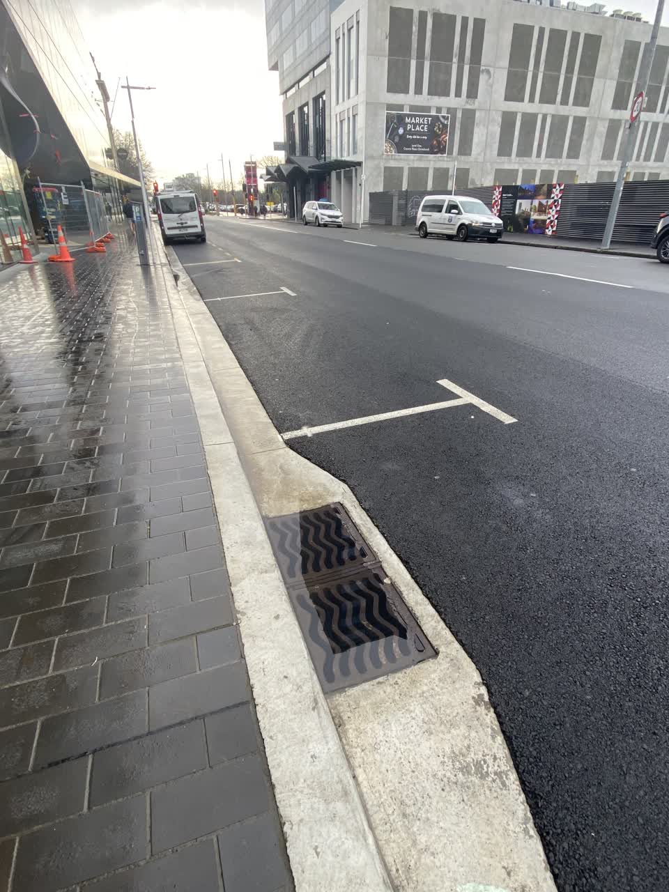 The photograph attached to this street gutters / storm water report