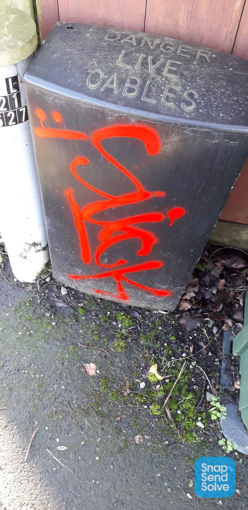 The photograph attached to this graffiti report