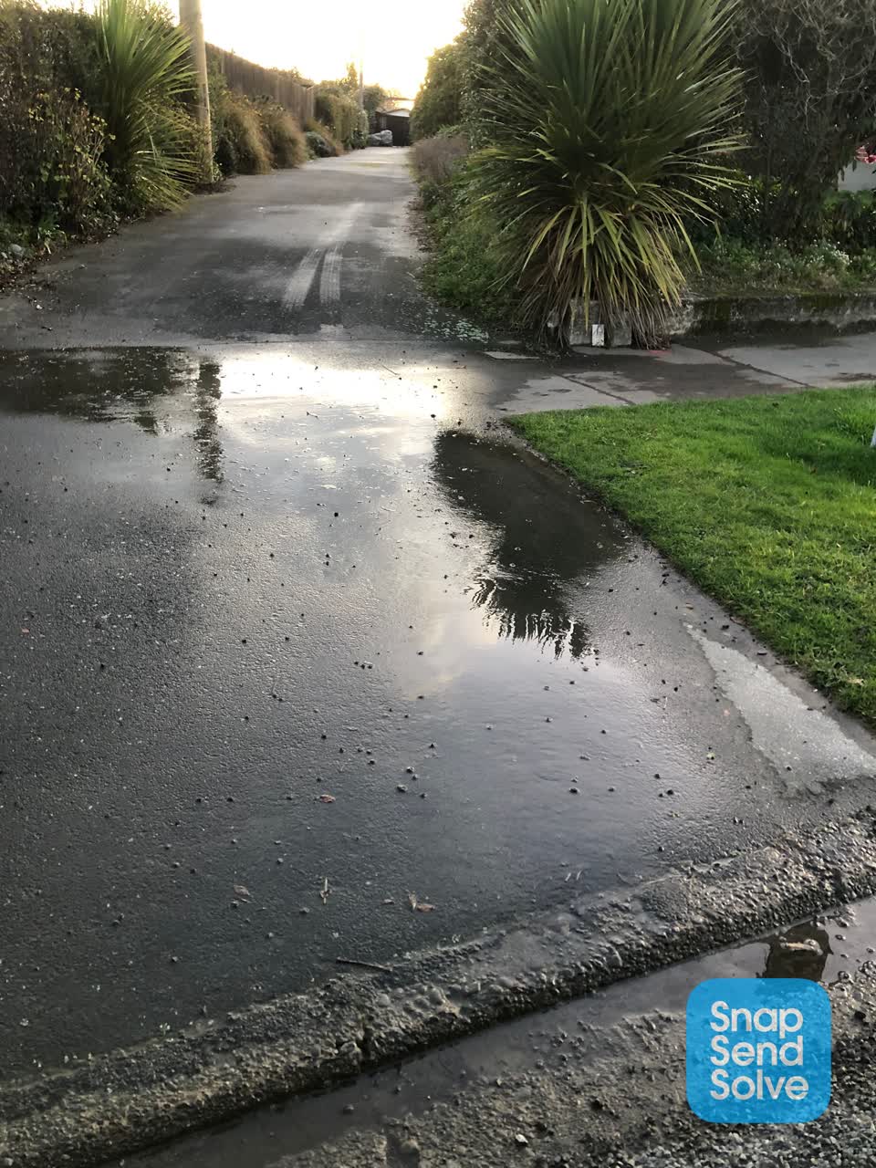 The photograph attached to this water leak report