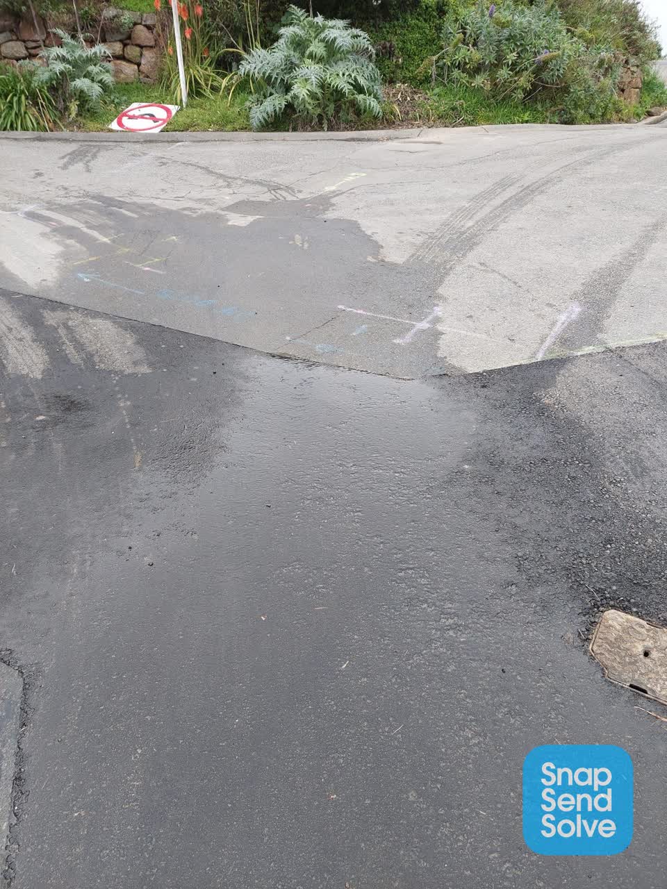 The photograph attached to this water leak report