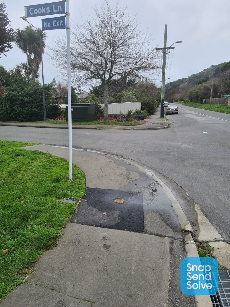 The photograph attached to this water leak report