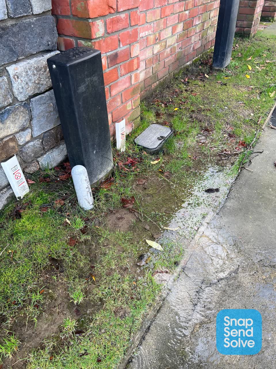 The photograph attached to this water leak report