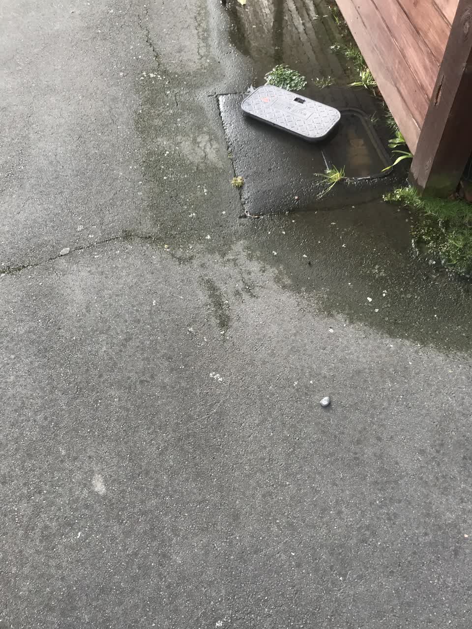 The photograph attached to this water leak report
