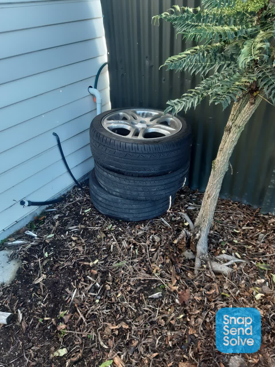 The photograph attached to this dumped rubbish report
