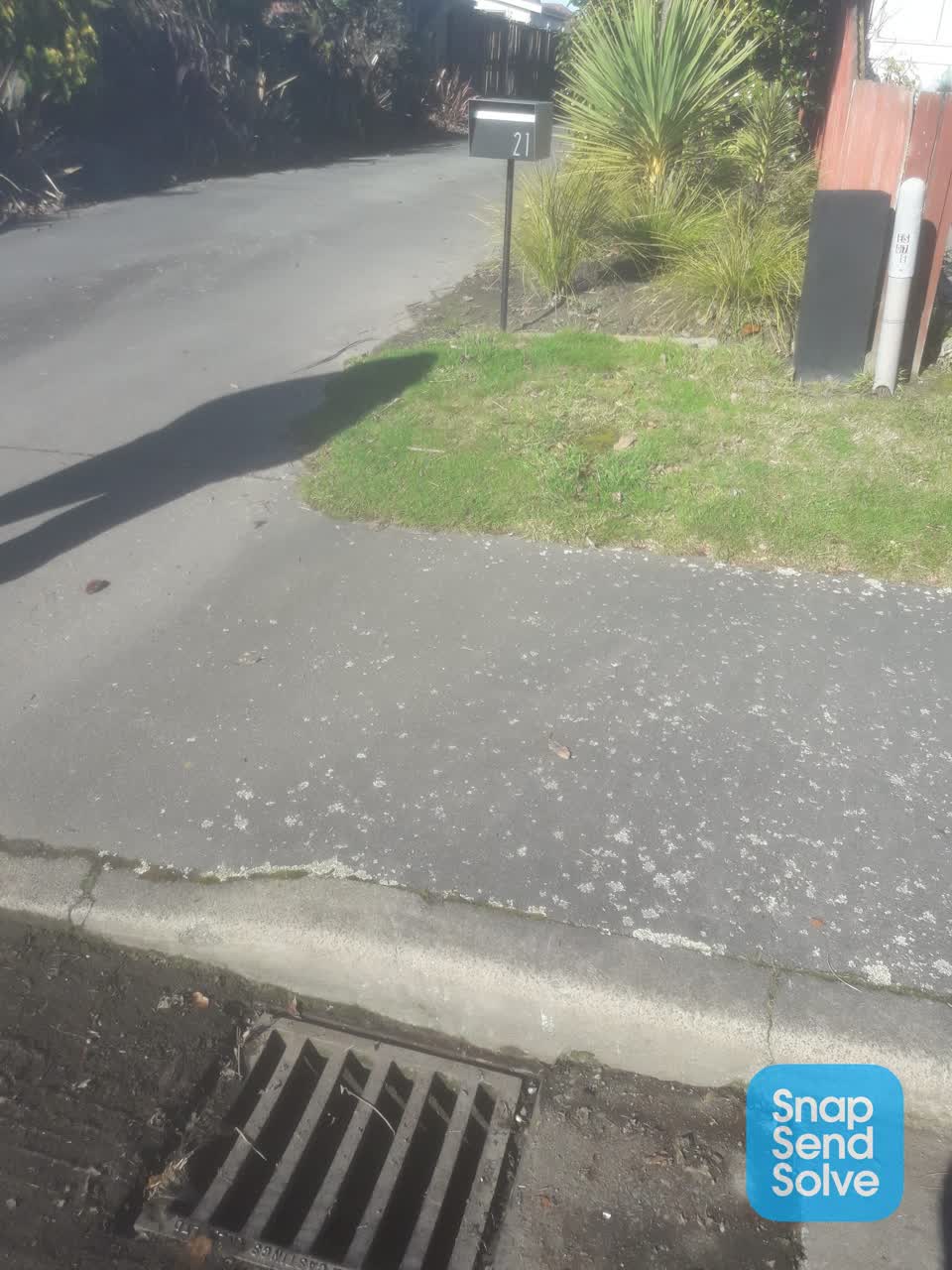 The photograph attached to this street gutters / storm water report